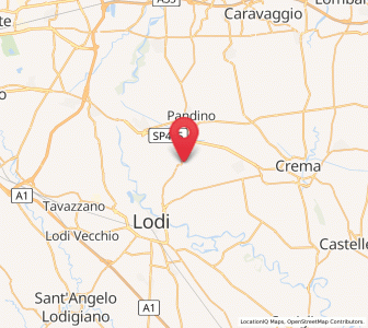 Map of Dovera, Lombardy