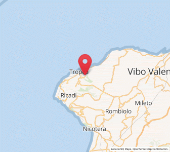 Map of Drapia, Calabria