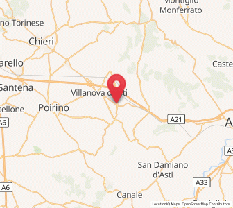 Map of Dusino, Piedmont