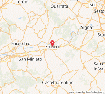 Map of Empoli, Tuscany