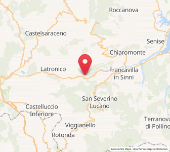 Map of Episcopia, Basilicate
