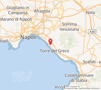 Map of Ercolano, Campania