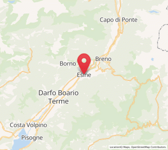 Map of Esine, Lombardy