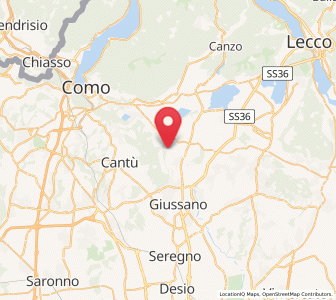 Map of Fabbrica Durini, Lombardy