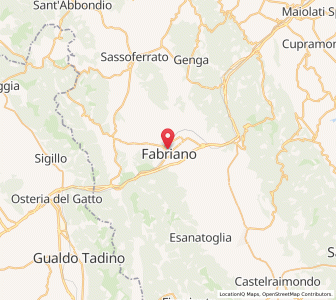 Map of Fabriano, The Marches