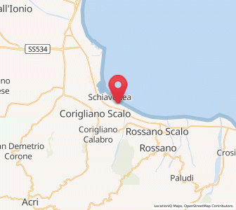 Map of Fabrizio, Calabria