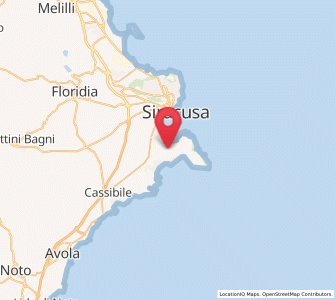 Map of Fanusa, Sicily