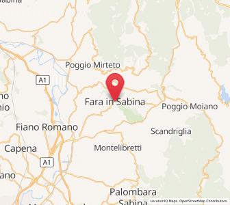 Map of Fara in Sabina, Lazio