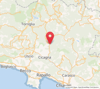 Map of Favale di Malvaro, Liguria