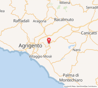 Map of Favara, Sicily