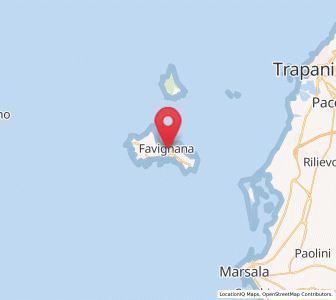 Map of Favignana, Sicily