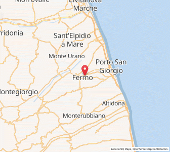 Map of Fermo, The Marches