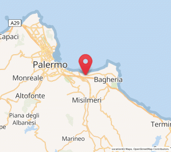 Map of Ficarazzelli-Bagni Italia, Sicily