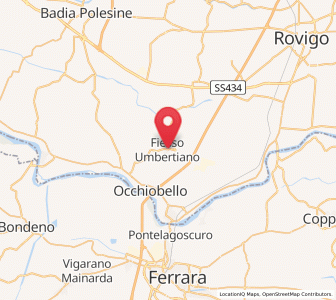 Map of Fiesso Umbertiano, Veneto