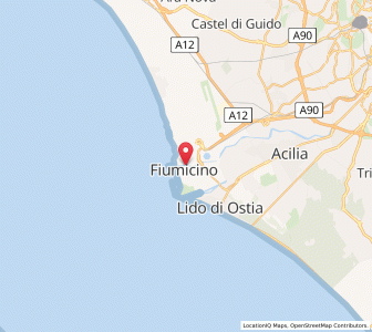 Map of Fiumicino, Lazio