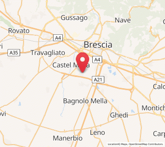 Map of Flero, Lombardy