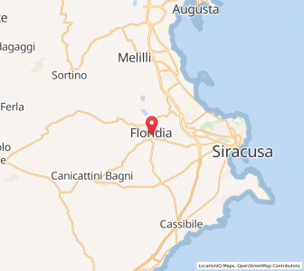 Map of Floridia, Sicily