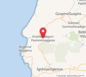 Map of Fluminimaggiore, Sardinia