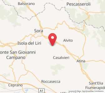 Map of Fontechiari, Lazio