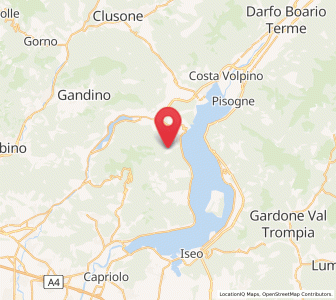 Map of Fonteno, Lombardy