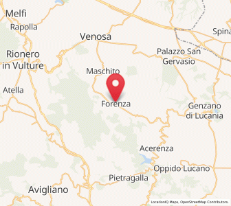 Map of Forenza, Basilicate