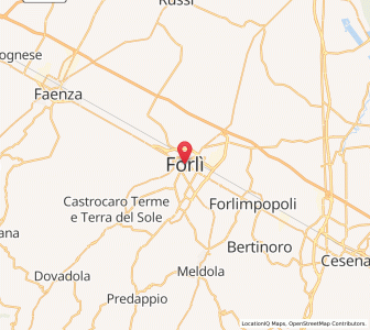 Map of Forlì, Emilia-Romagna