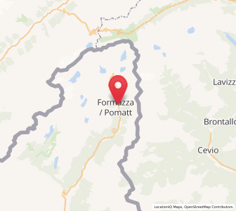 Map of Formazza, Piedmont