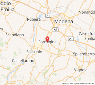 Map of Formigine, Emilia-Romagna