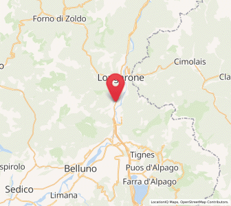 Map of Fortogna, Veneto