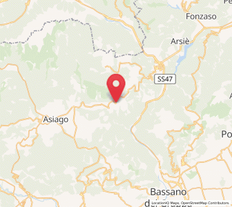 Map of Foza, Veneto