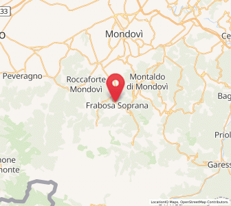 Map of Frabosa Soprana, Piedmont
