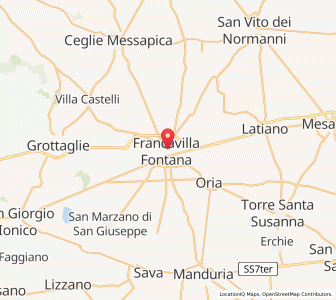 Map of Francavilla Fontana, Apulia
