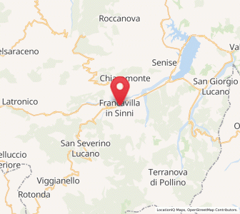 Map of Francavilla in Sinni, Basilicate