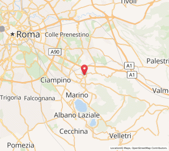 Map of Frascati, Lazio