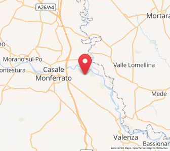 Map of Frassineto Po, Piedmont