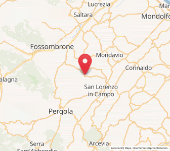 Map of Fratte Rosa, The Marches