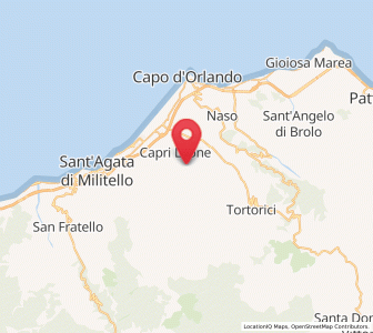 Map of Frazzanò, Sicily