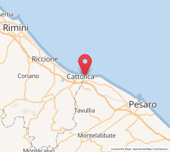 Map of Gabicce Mare, The Marches