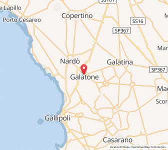 Map of Galatone, Apulia