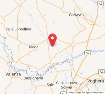 Map of Galliavola, Lombardy