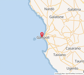 Map of Gallipoli, Apulia