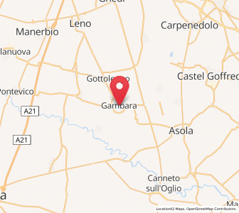 Map of Gambara, Lombardy