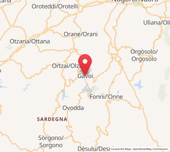 Map of Gavoi, Sardinia