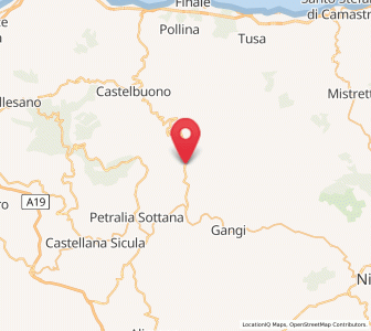 Map of Geraci Siculo, Sicily