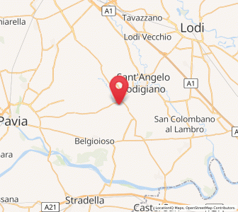 Map of Gerenzago, Lombardy