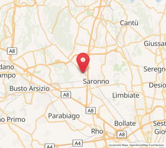 Map of Gerenzano, Lombardy