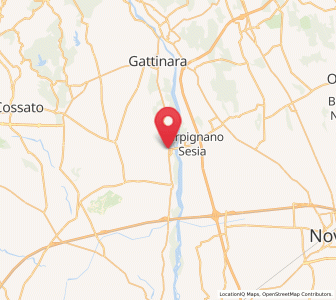 Map of Ghislarengo, Piedmont