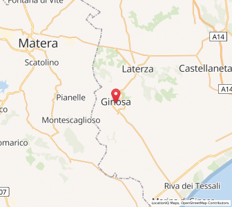 Map of Ginosa, Apulia