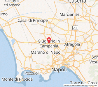 Map of Giugliano in Campania, Campania
