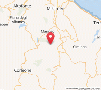 Map of Godrano, Sicily